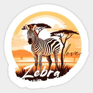 Happy Zebra Sticker